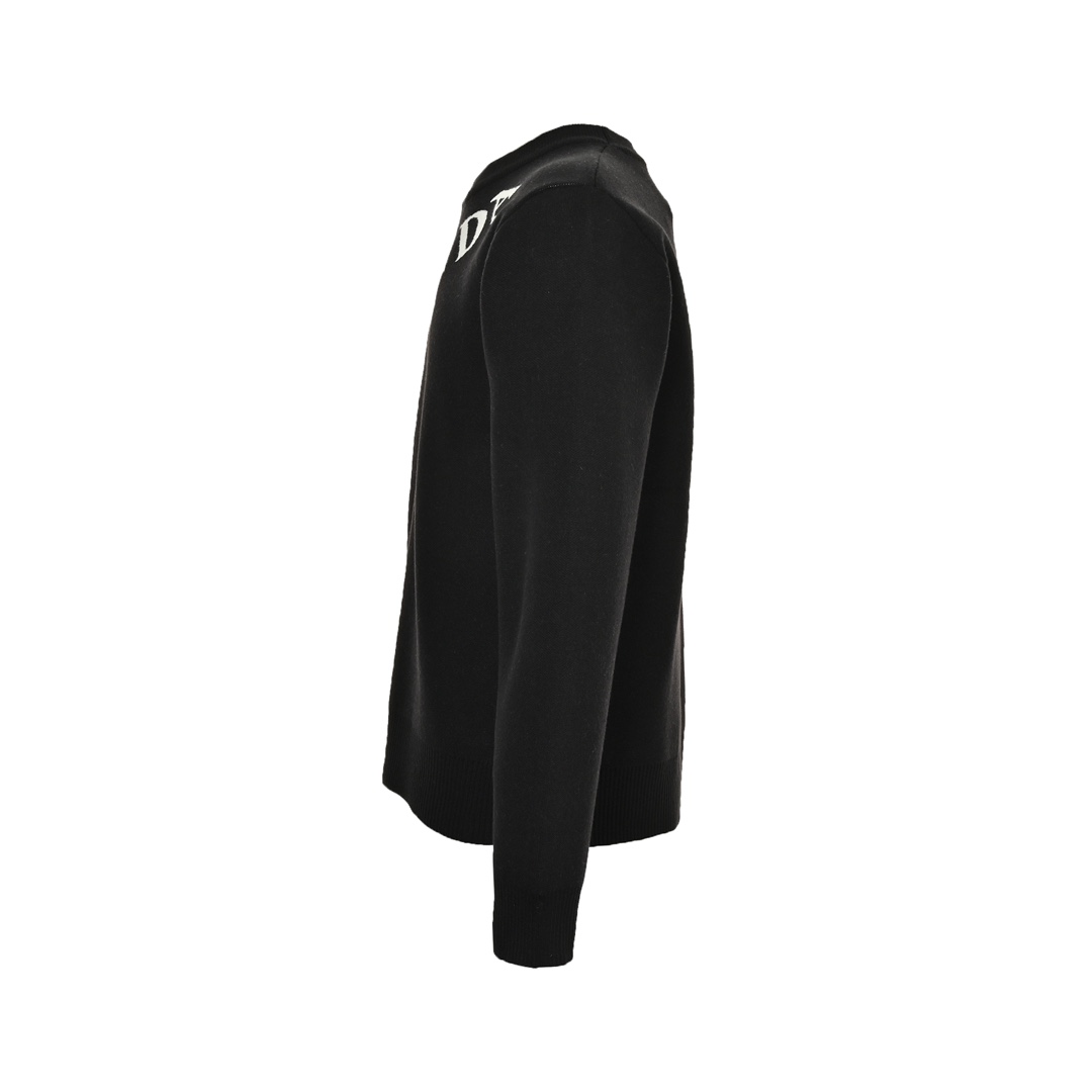 Prada 24Fw jacquard logo crew neck sweater