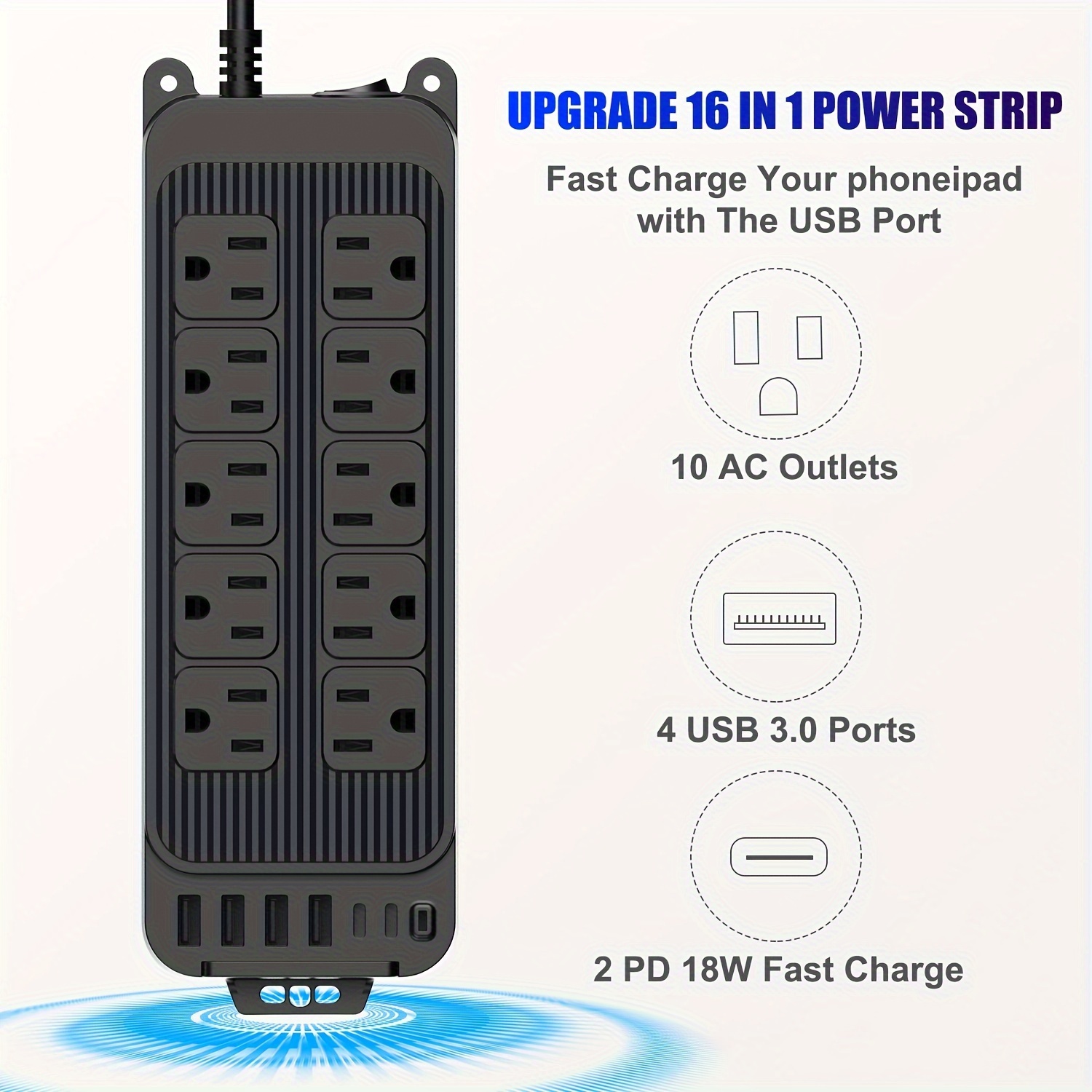10-Outlet-Flat-Plug-Power-Strip-with-6-USB-Ports-(2-USB-C)