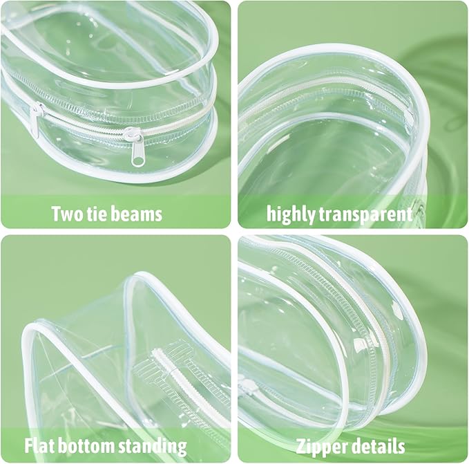 Clear Display & Storage Case for Doll – PVC Bag with Detachable Keychain for Collectible Toys and Cosmetics, Portable cases for Travel or Home Decor (7 Inches)