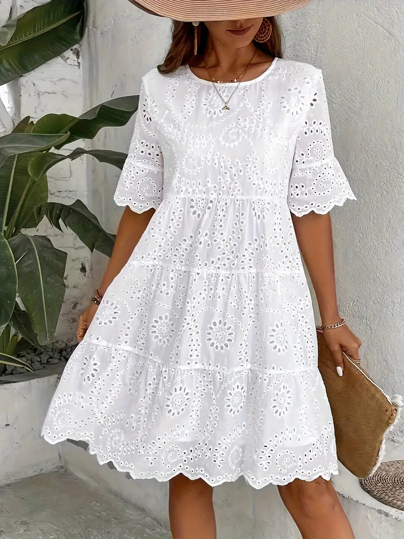 Lace A-Line Mini Dress