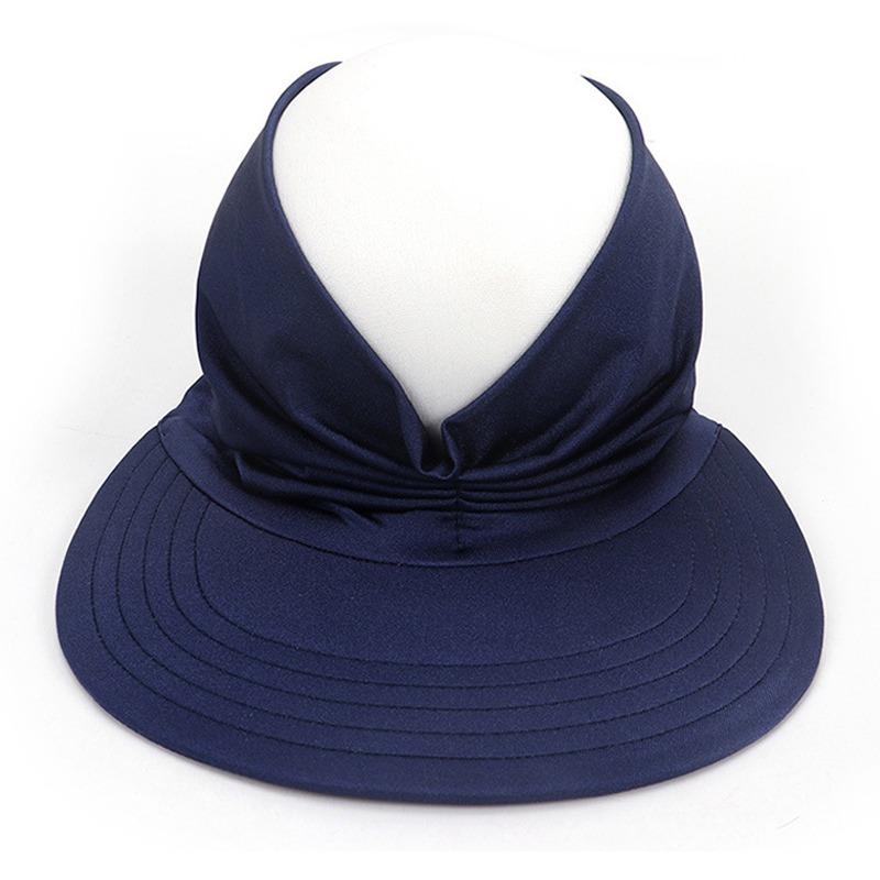 2022 Summer women's sun hat, women's anti-ultraviolet elastic top hat, ponytail hat, sun hat, beach hat