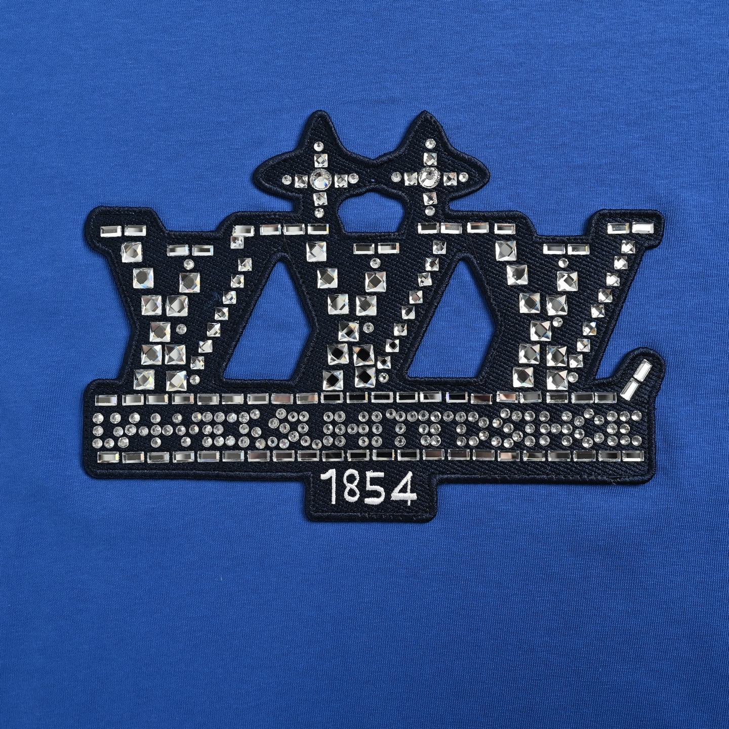 Louis Vuitton 25ss 1854 hot diamond lettering logo short sleeve