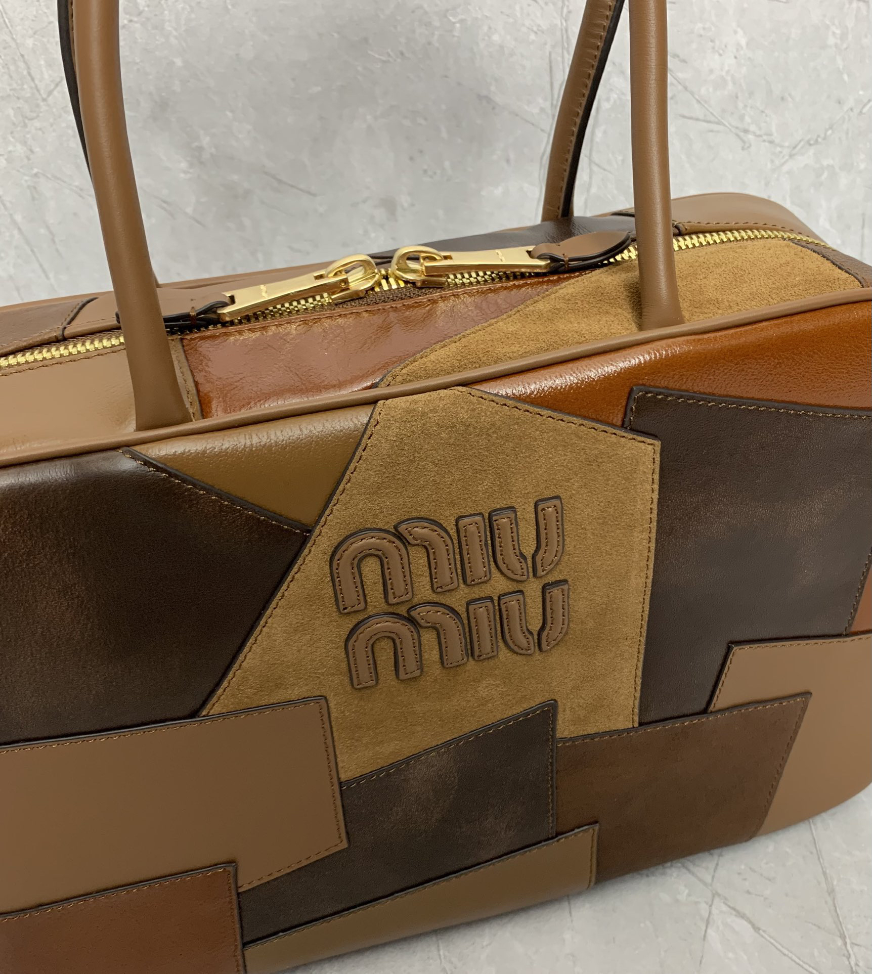 Miu Miu Brown Leather Briefcase 5BB117