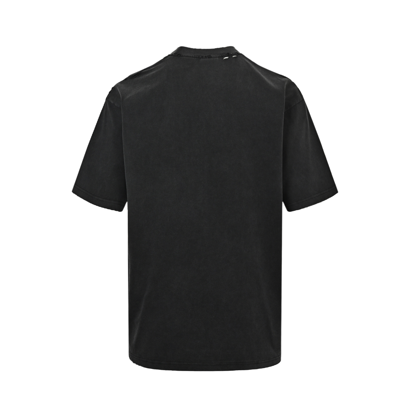 Balenciaga 25ss safety pin hardware letter washed short sleeves