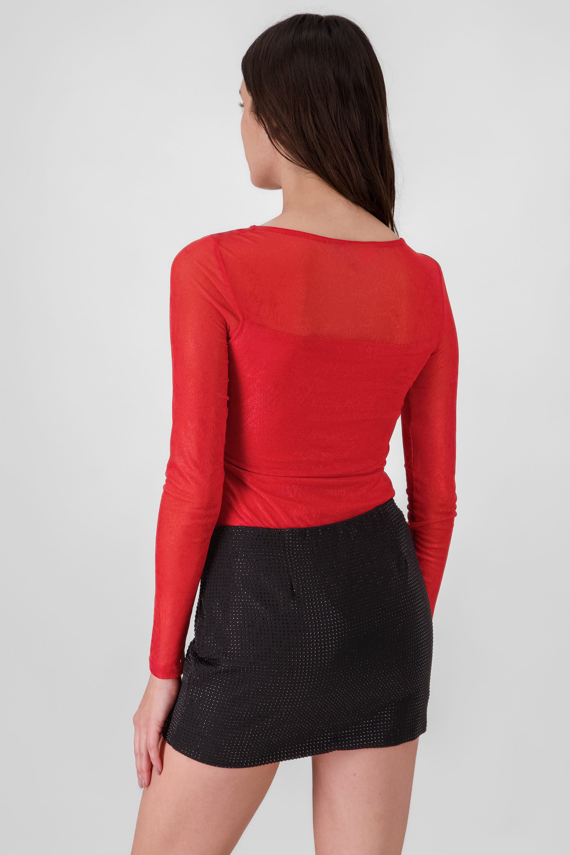 Long Sleeve Foil Bodysuit