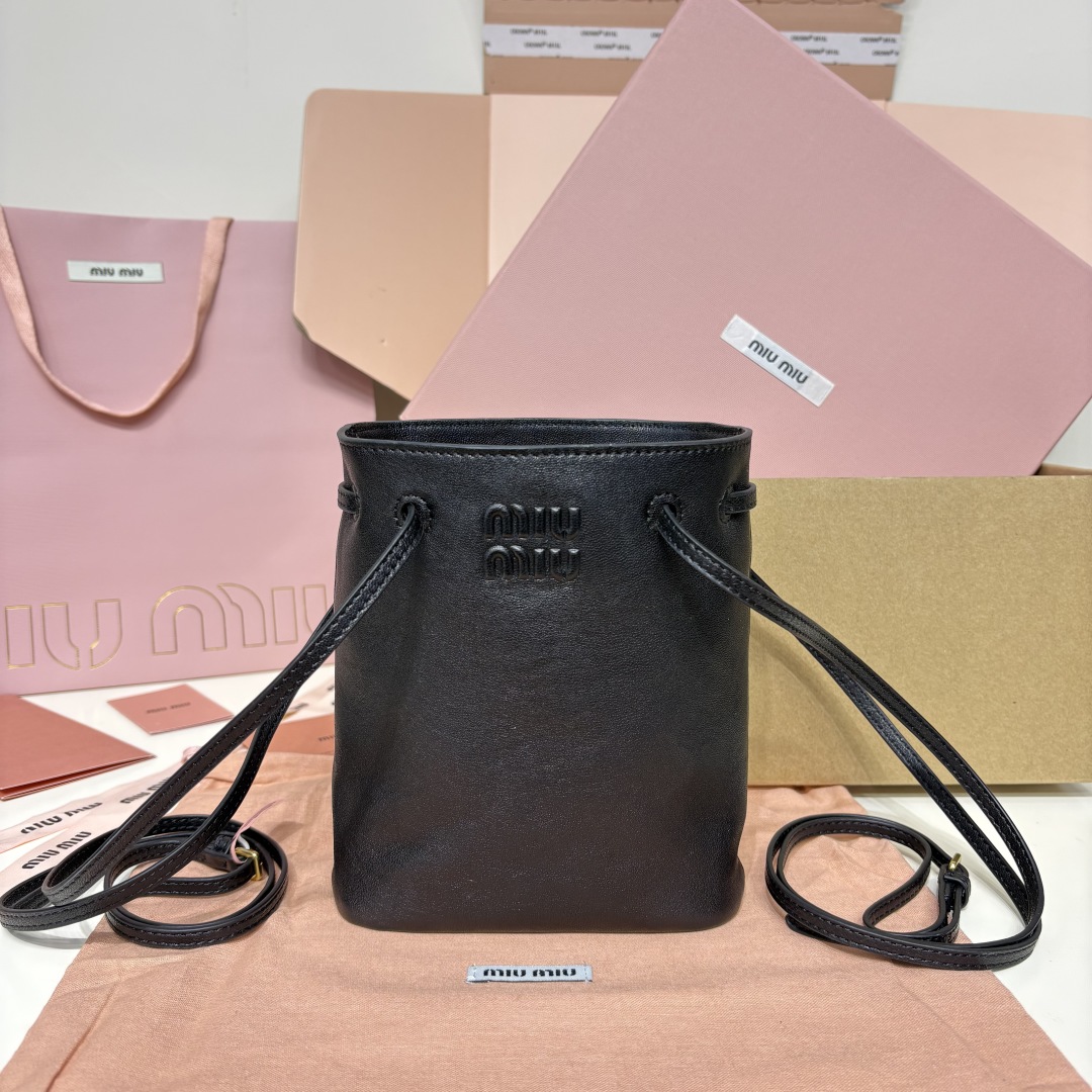 Miu Miu Suede Mini Bucket Bag 5NF460