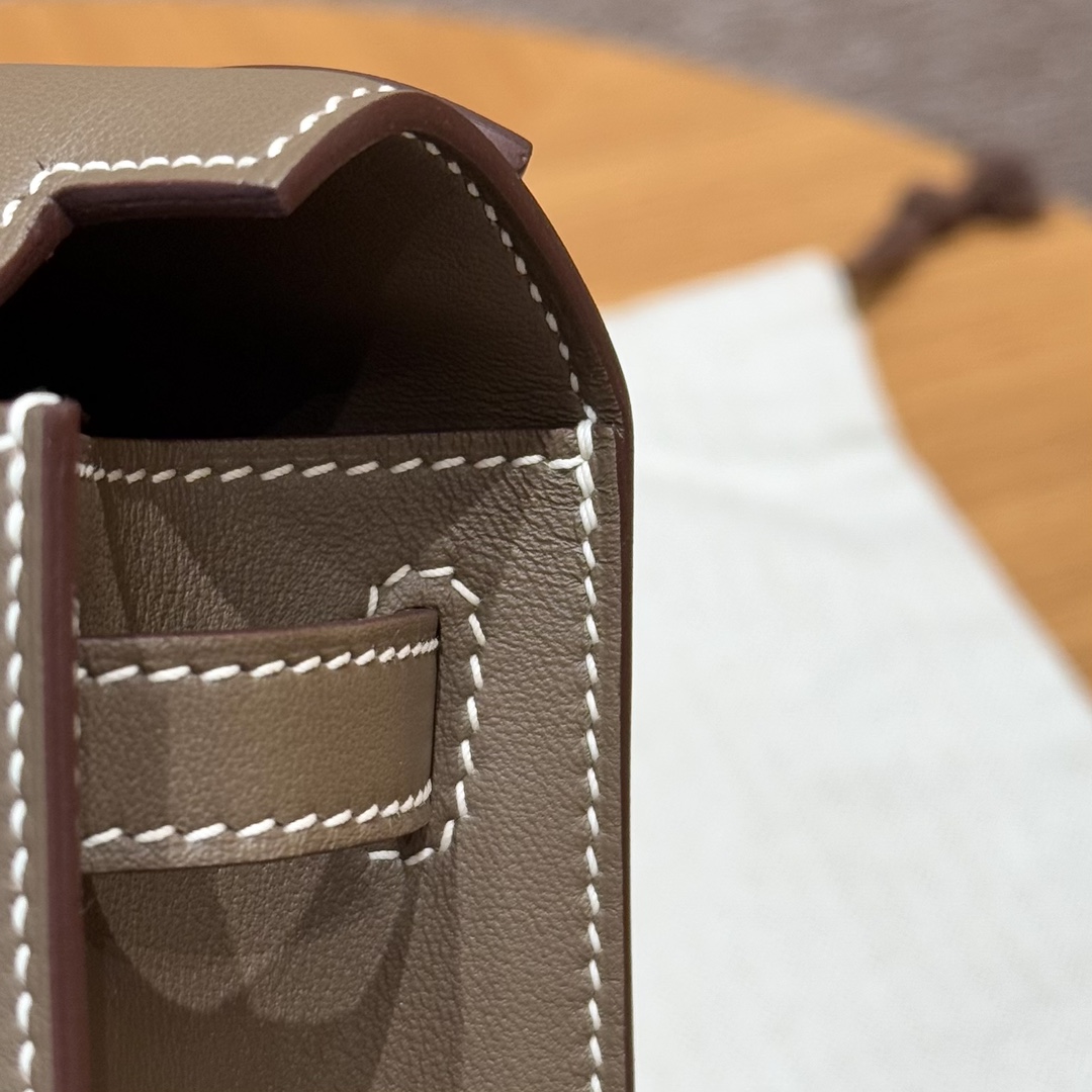 Hermès Kelly Pochette1 18Etoupe Handbag (Handmade to order)
