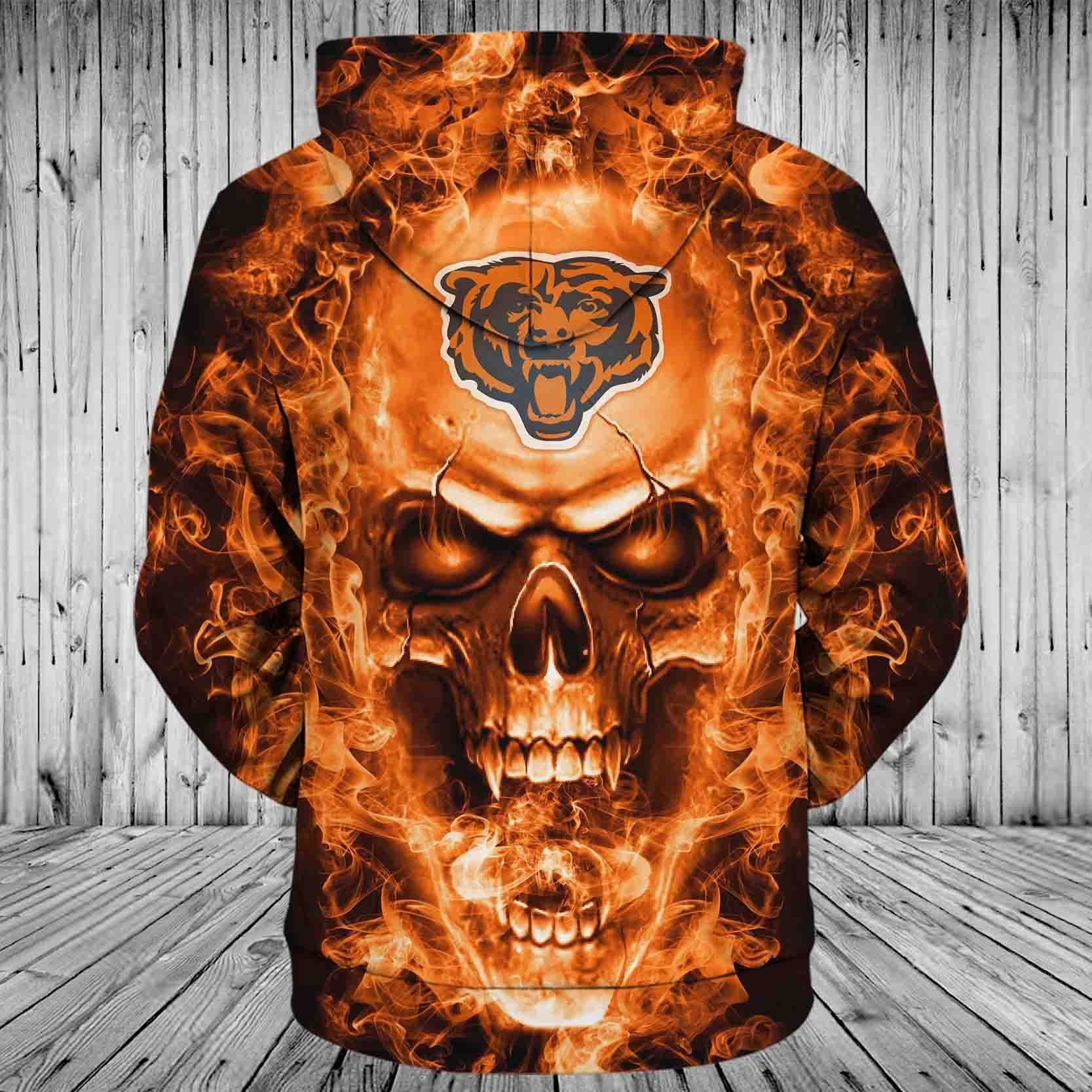 BEARS HOODIE 3D SKULL 80