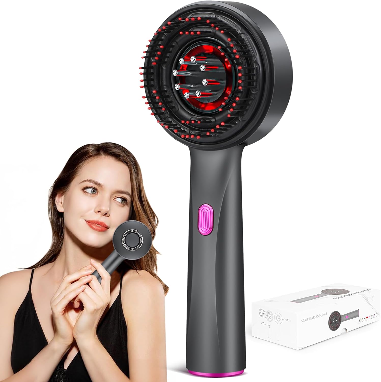 3 in 1 Hair Oil Applicator IPX7 Waterproof Electric Scalp Massager for Hair Growth - Free Shipping