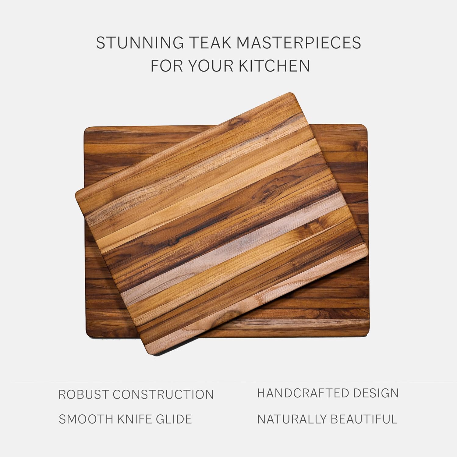 Teakhaus Cutting Board Medium Wood Cutting Board with Grip Handles