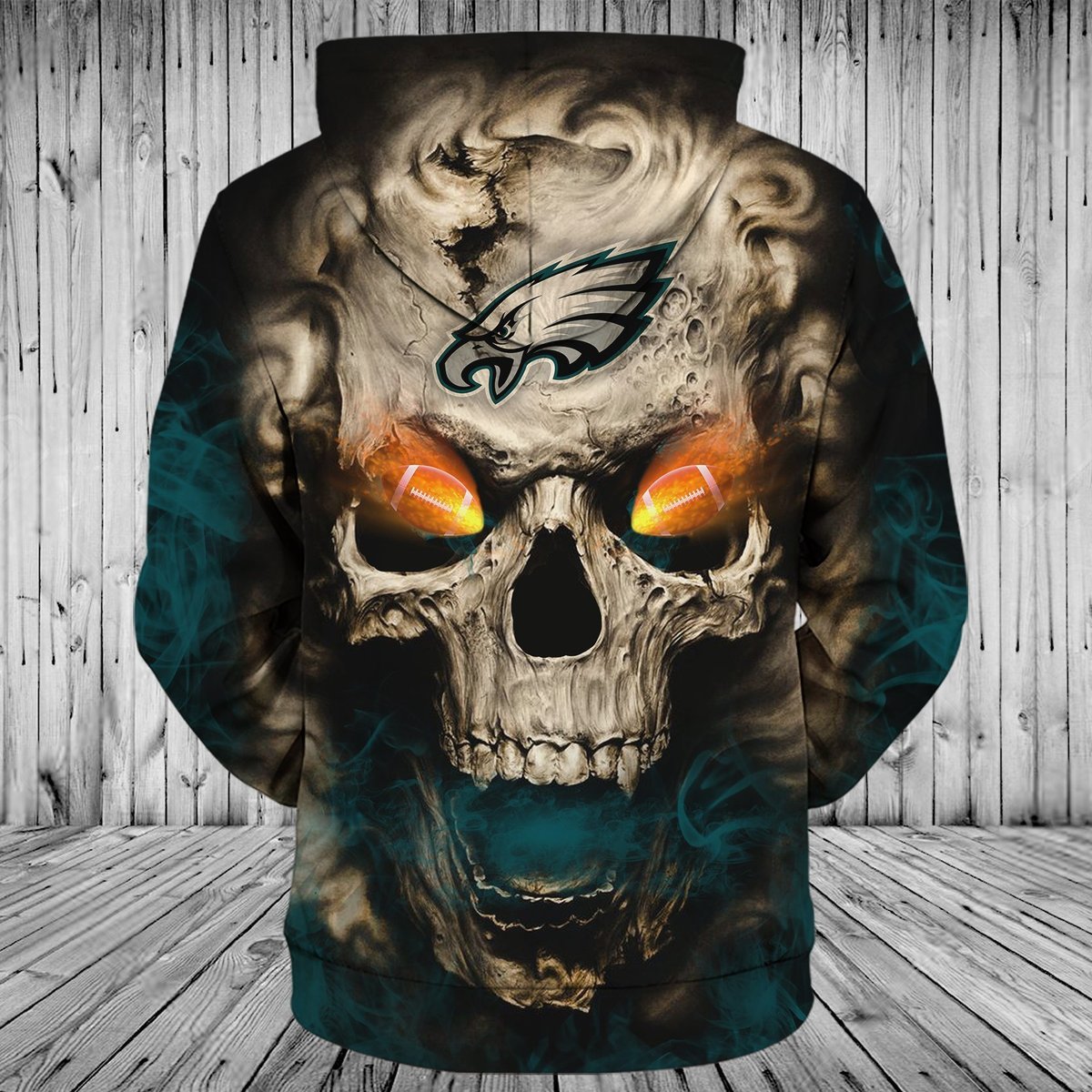 EAGLES HOODIE 3D SKULL7