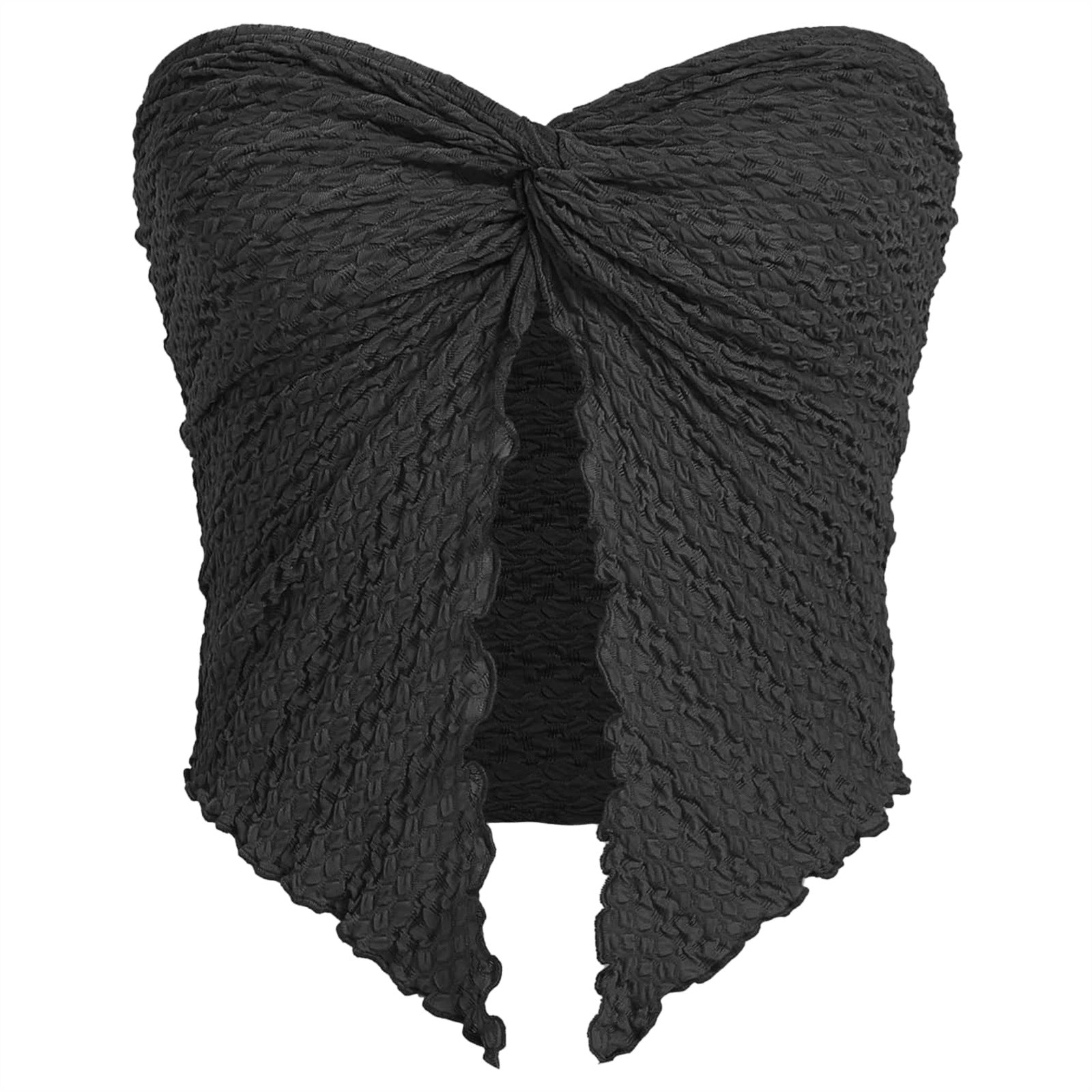 Fashion Sexy Pleated Twist Tube Top Backless Top