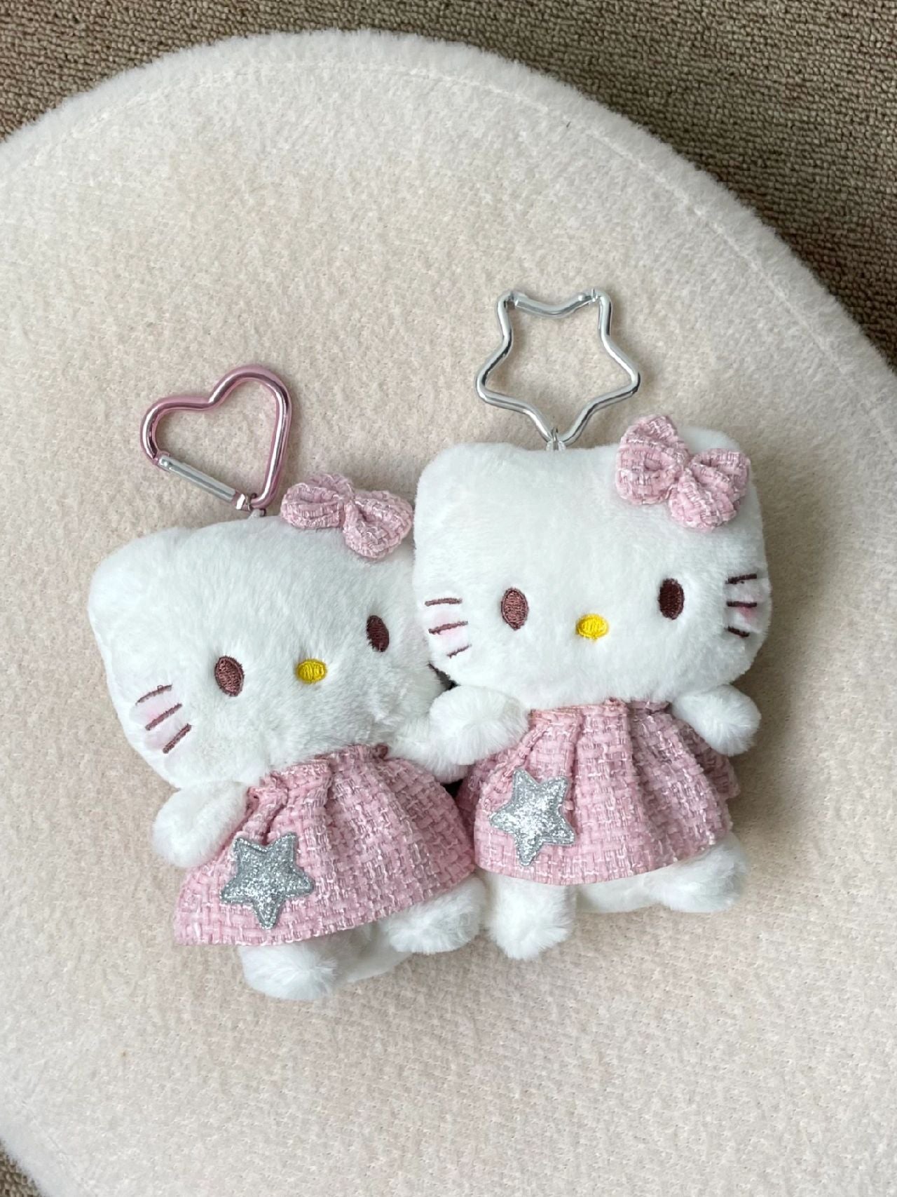 Pink Skirt KT plush keychain