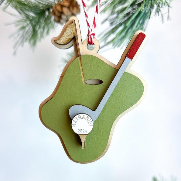 Golf Keepsake Christmas Tree Ornament