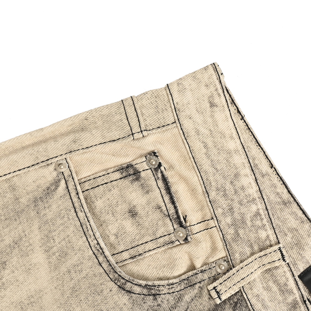 Balenciaga 24Fw washed loose wide-leg jeans