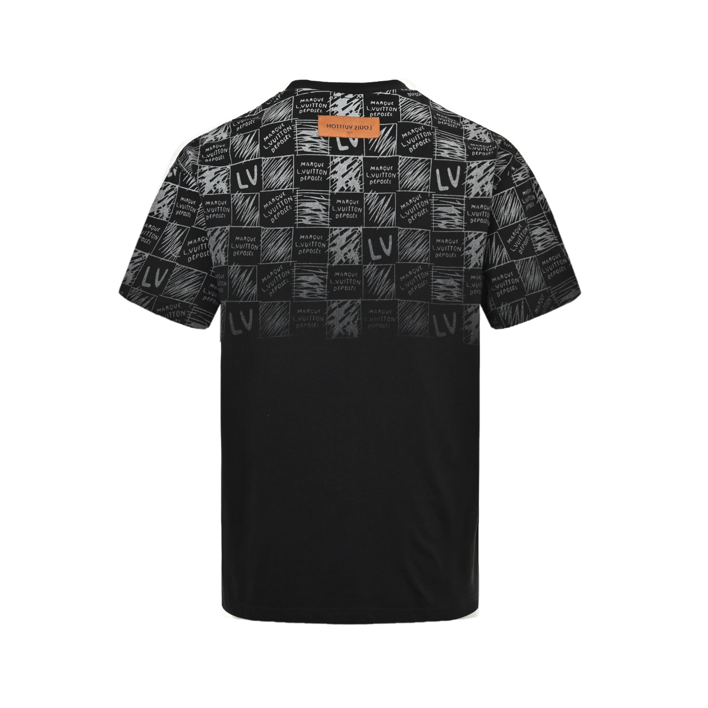 Louis Vuitton 25ss gradient checkerboard logo print short sleeve