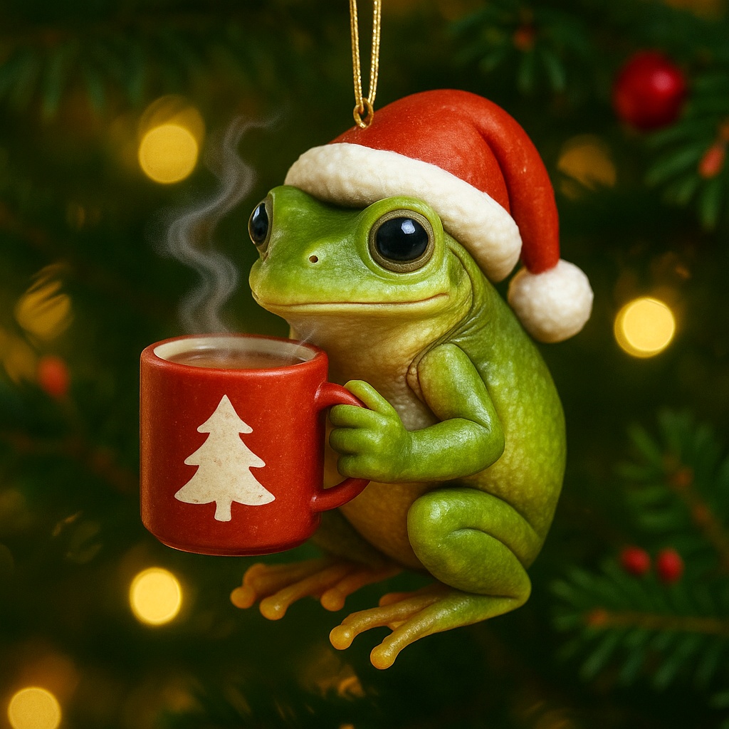 Froggy Christmas Cheer Christmas Ornament