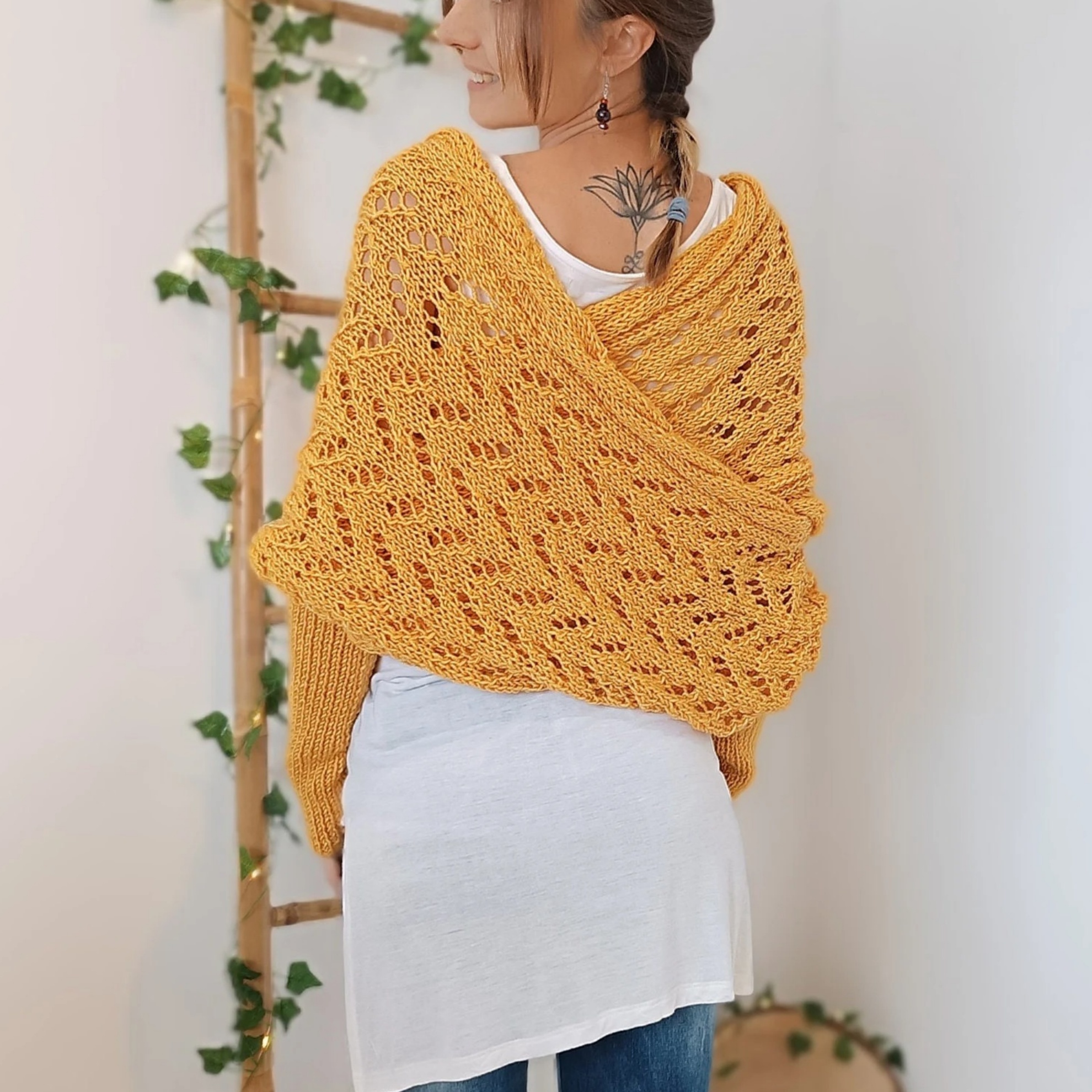 🏆Last Day 49% OFF⚡Scarf With Sleeves, Knitted Cable Wrap