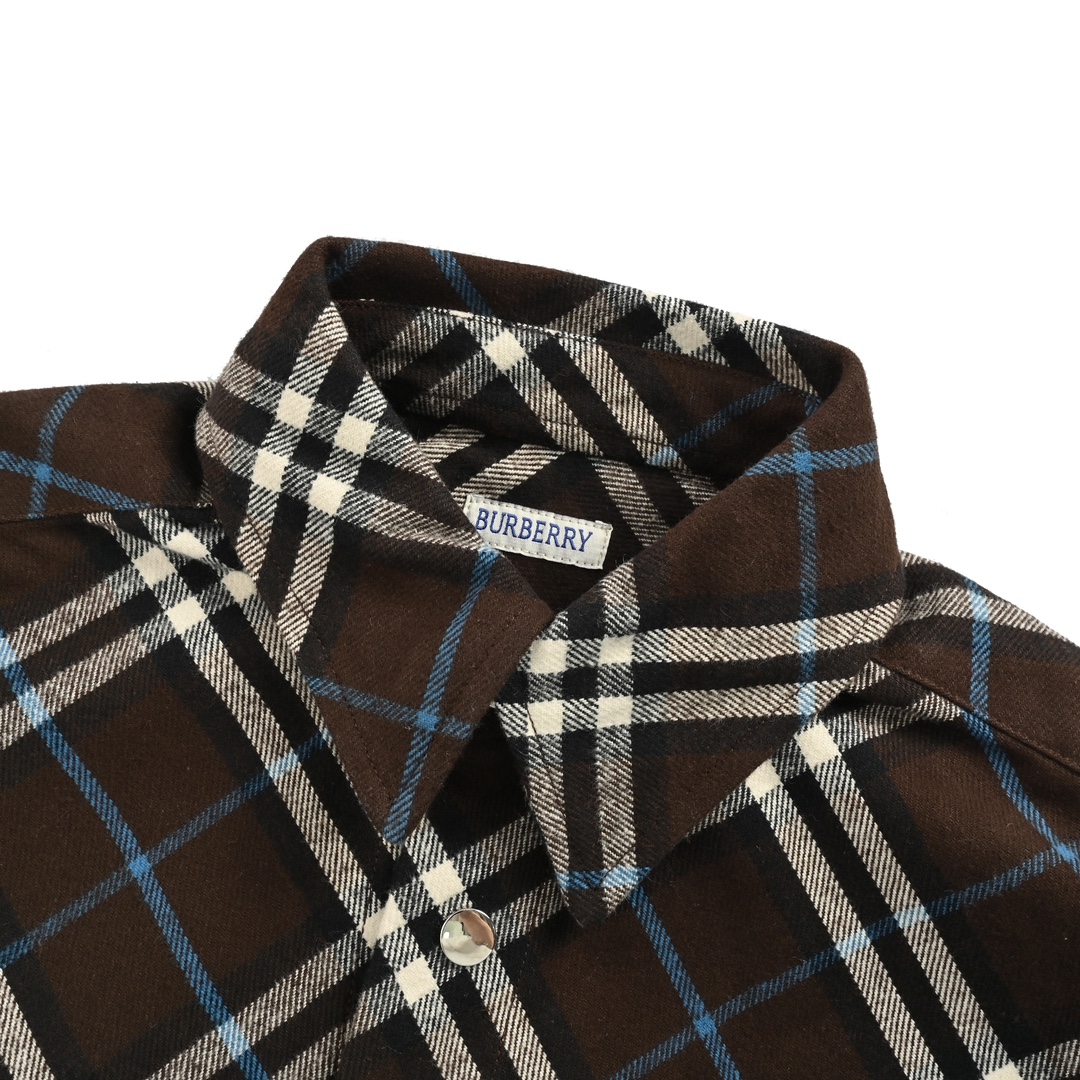 Burberry 24Fw Check Flannel Shirt Jacket