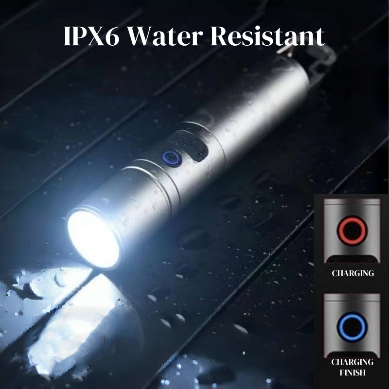 On Sale🔥New German 90000 Lumens Super Bright Rechargeable Zoomable Waterproof Flashlight With Lampshade