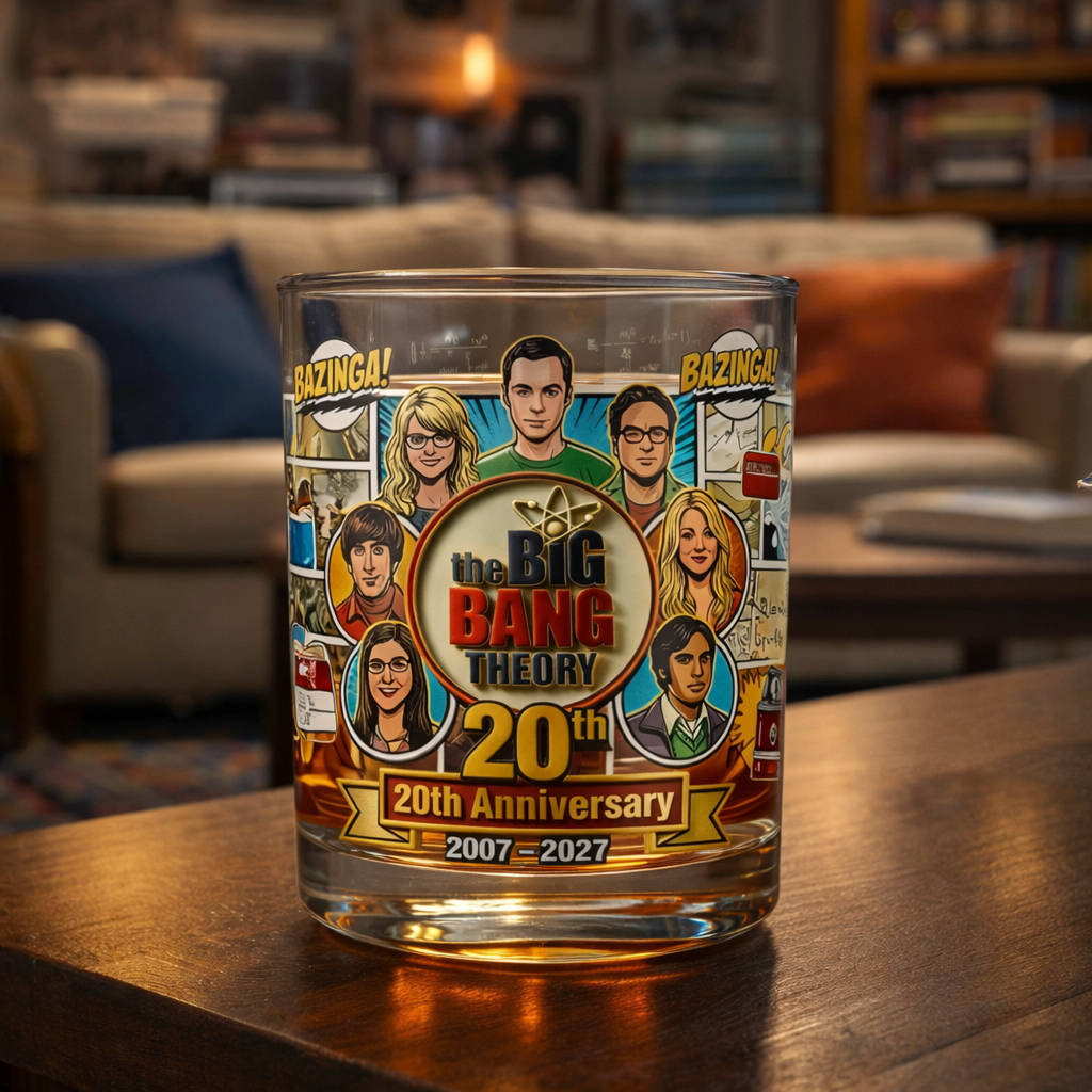 The Big Bang Theory 20th Anniversary Commemorative Whiskey Glass