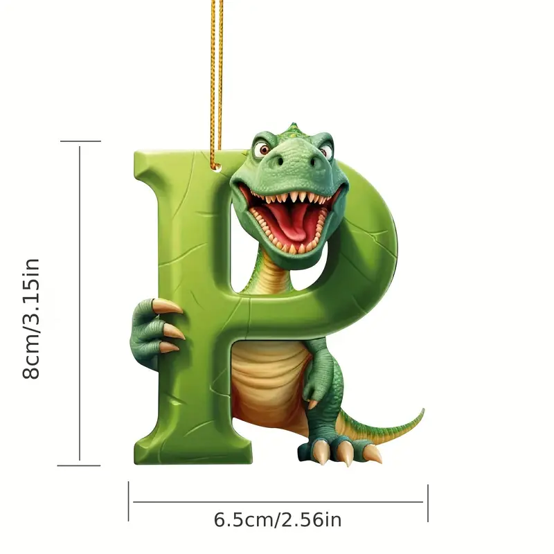 🦖🦖Christmas Dinosaur Alphabet Ornaments