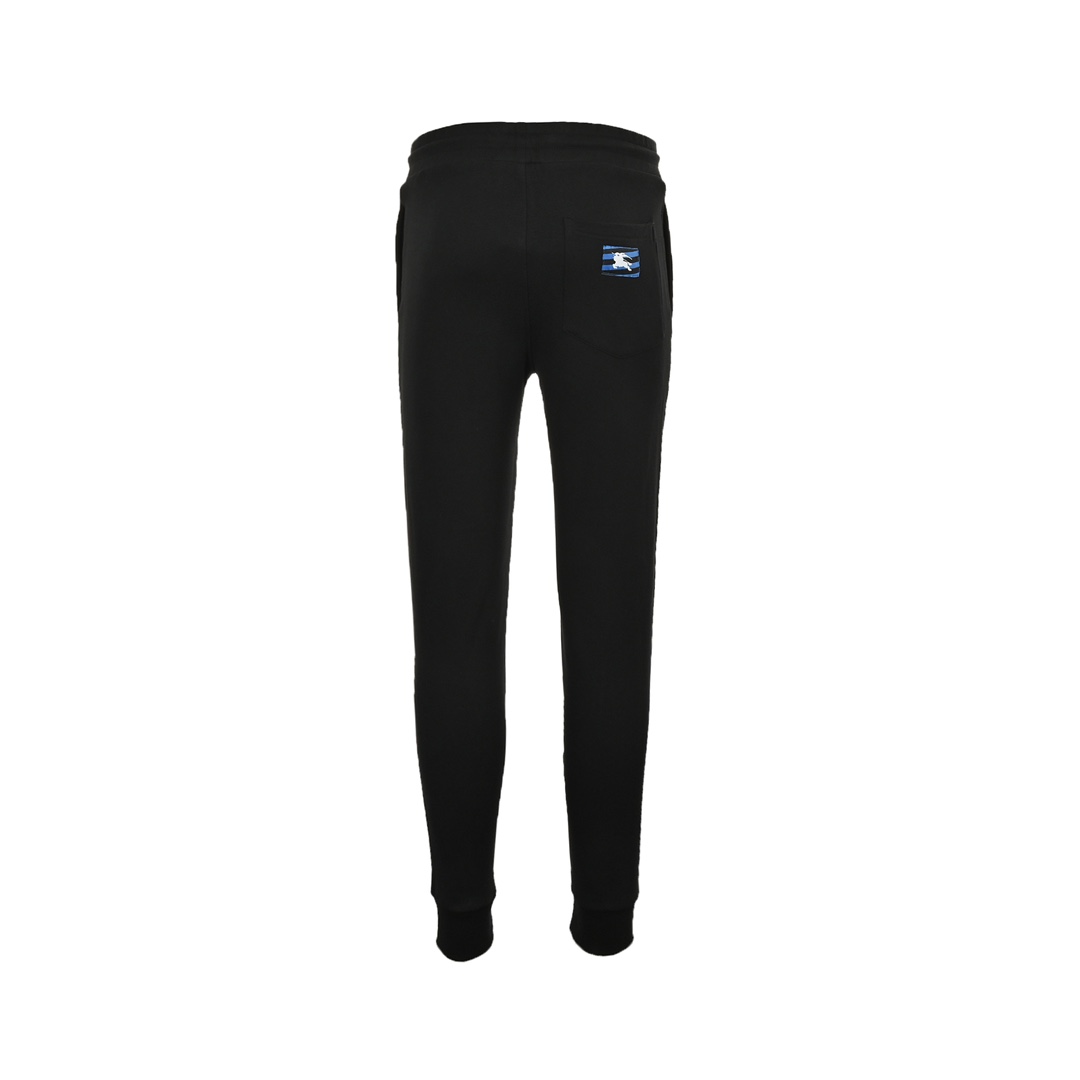 Burberry 24Fw blue embroidered horse pocket logo trousers