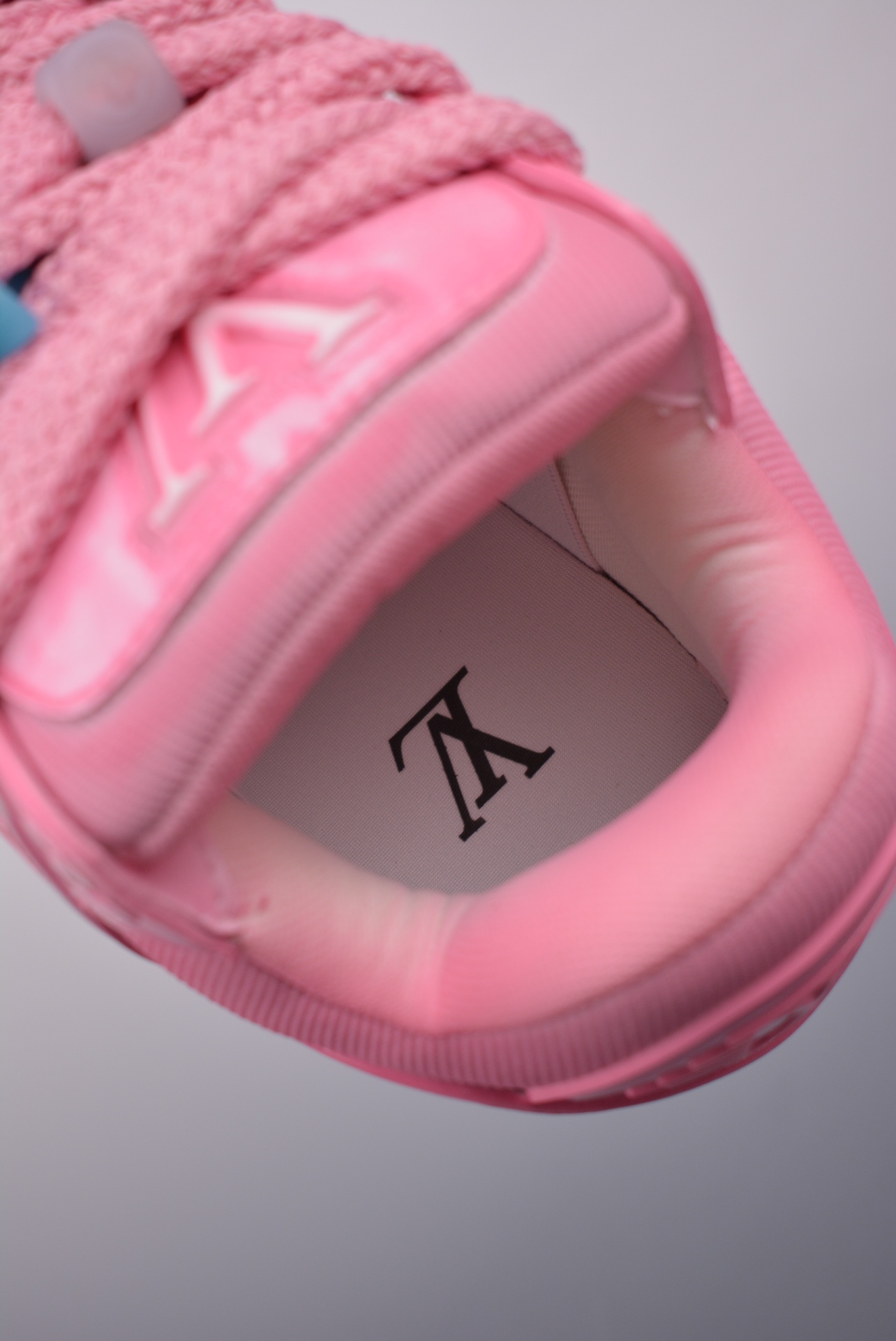 Louis Vuitton Trainer Maxi Low Sneaker Pink Distressed