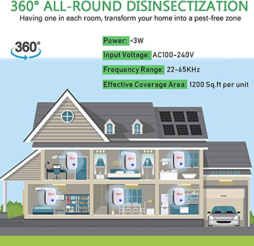 🔥Last Day Promotion-[SAVE 50% OFF]-🦟2023 Upgrated Ultrasonic Pest Repellent for Bugs Roaches Insects Mice Spiders Mosquitoes