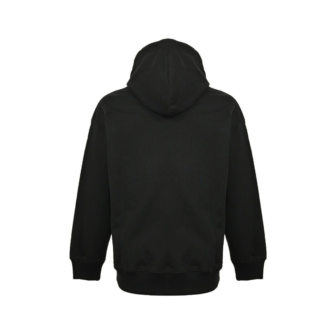 Loewe 24Fw irregular dislocation embroidery hooded sweatshirt