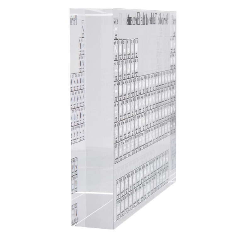 Acrylic Glass Periodic Table With Real Elements