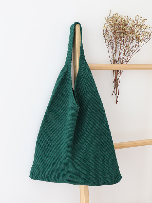 Simple Style Knit Shoulder Bag