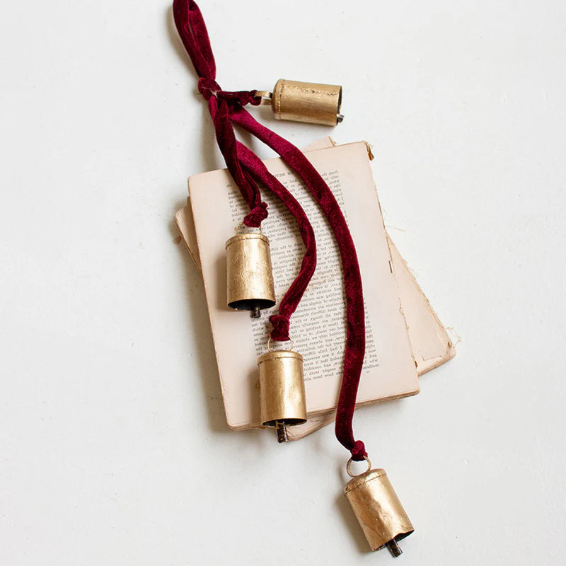 🎄Early Christmas Sale 49% OFF🔥Christmas Bell Cluster with Velvet Rope