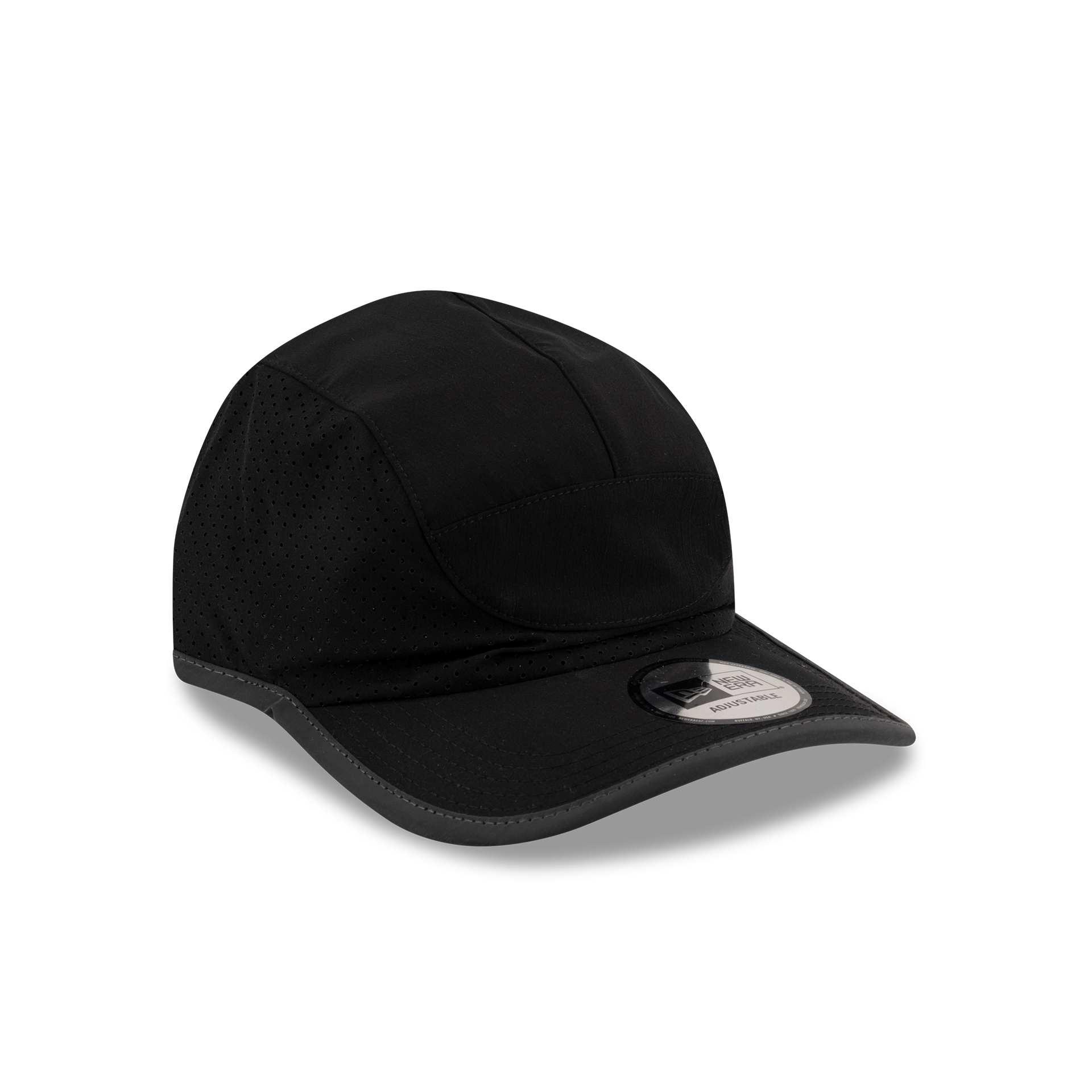New Era Branded Train Performance Black Runner Hat