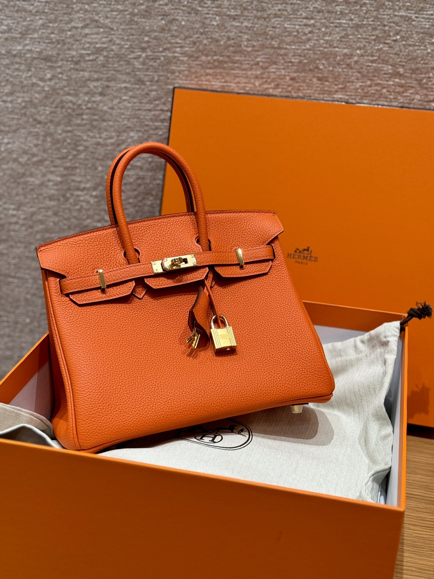 Hermès Birkin 93Orange (Handmade to order)