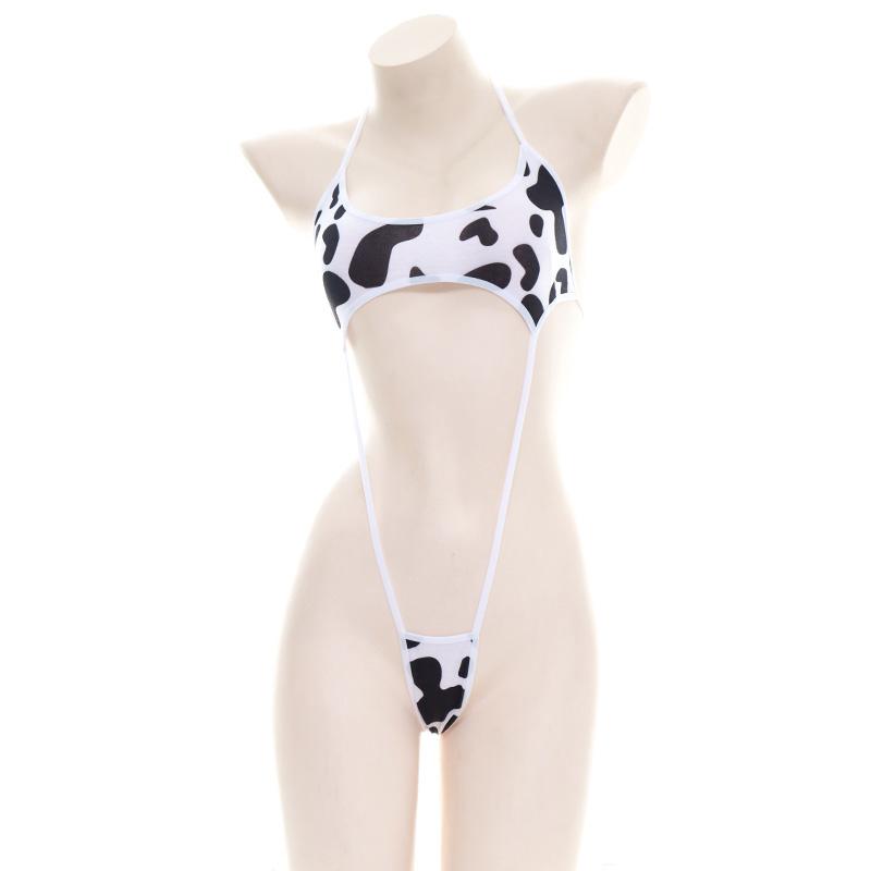 Cow Halter Bikini Lingerie Set