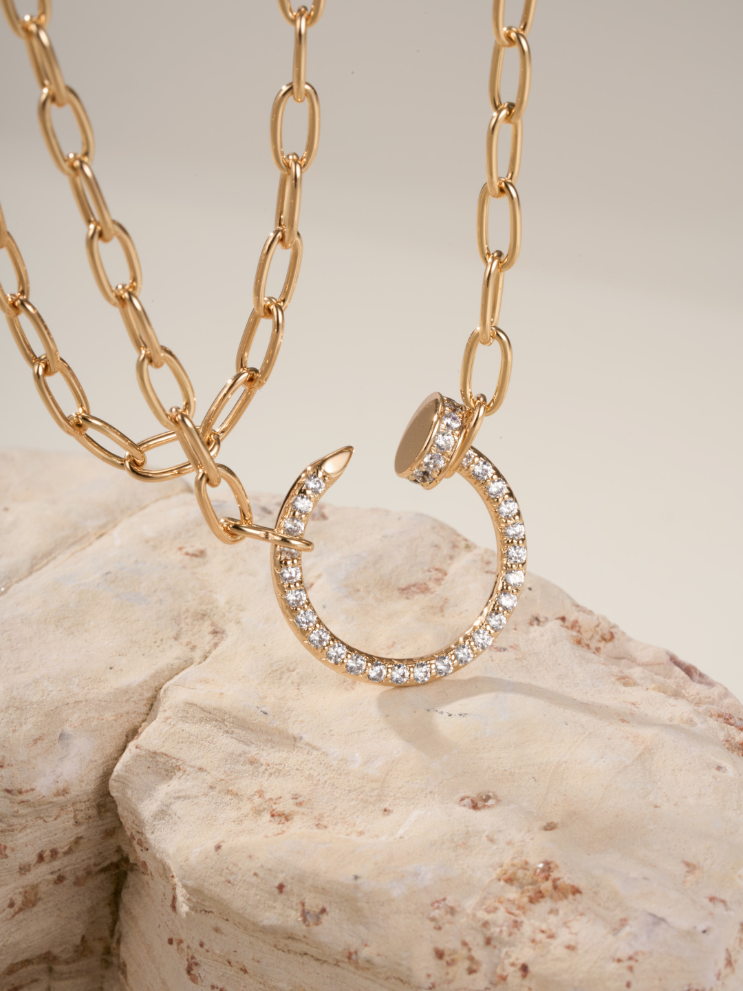Cartier diamond nail necklace