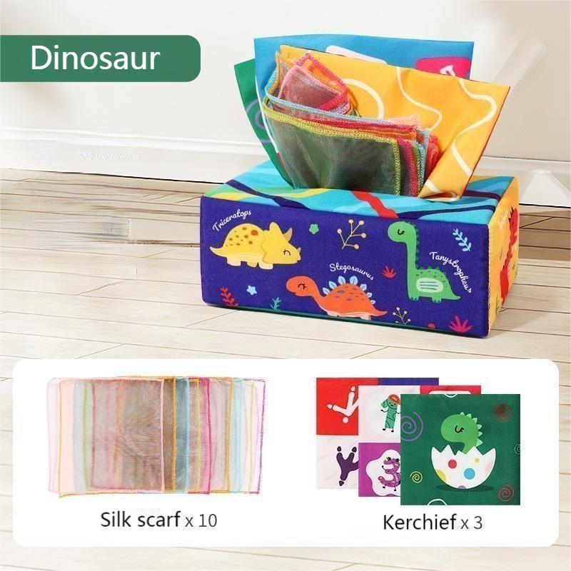 Montessori Sensory Tissue Box Baby Sensory Pull Toy-BUY 2 FREE SHIPPING