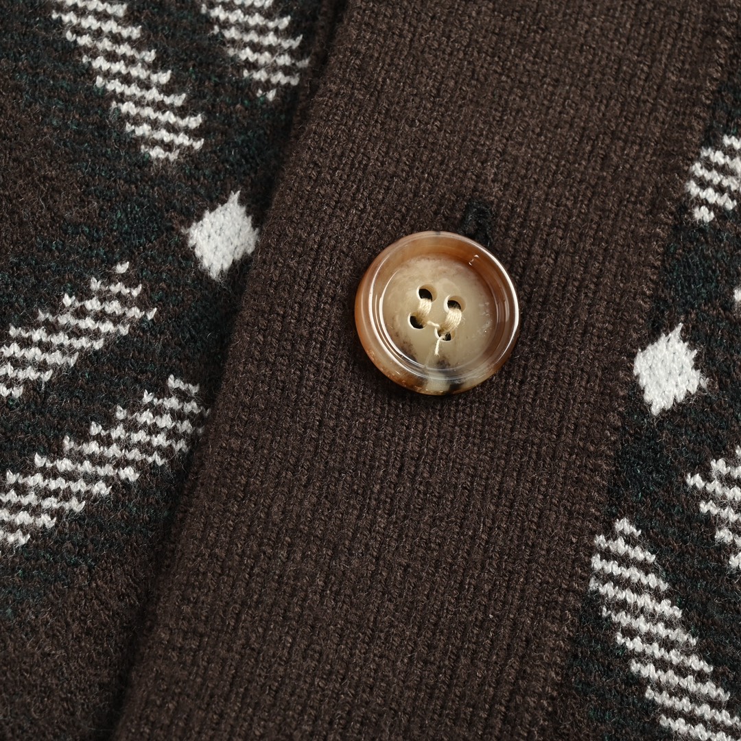 Burberry 24Fw Twill Check Knit Cardigan