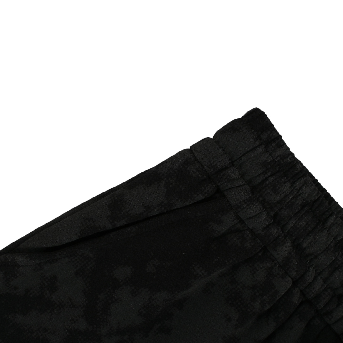 Prada black camouflage triangle logo shorts