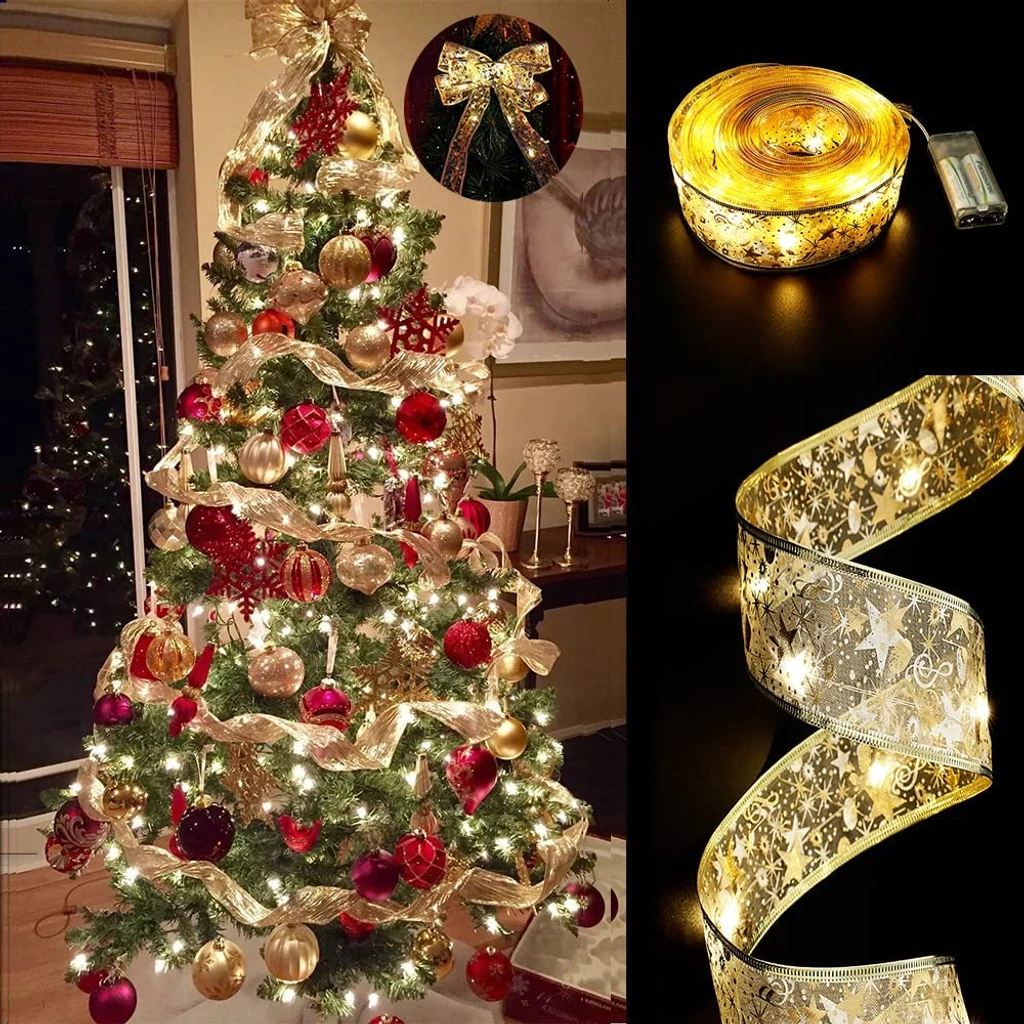 🎄Early Christmas Sale 49% OFF🎄Christmas Ribbon Fairy Lights