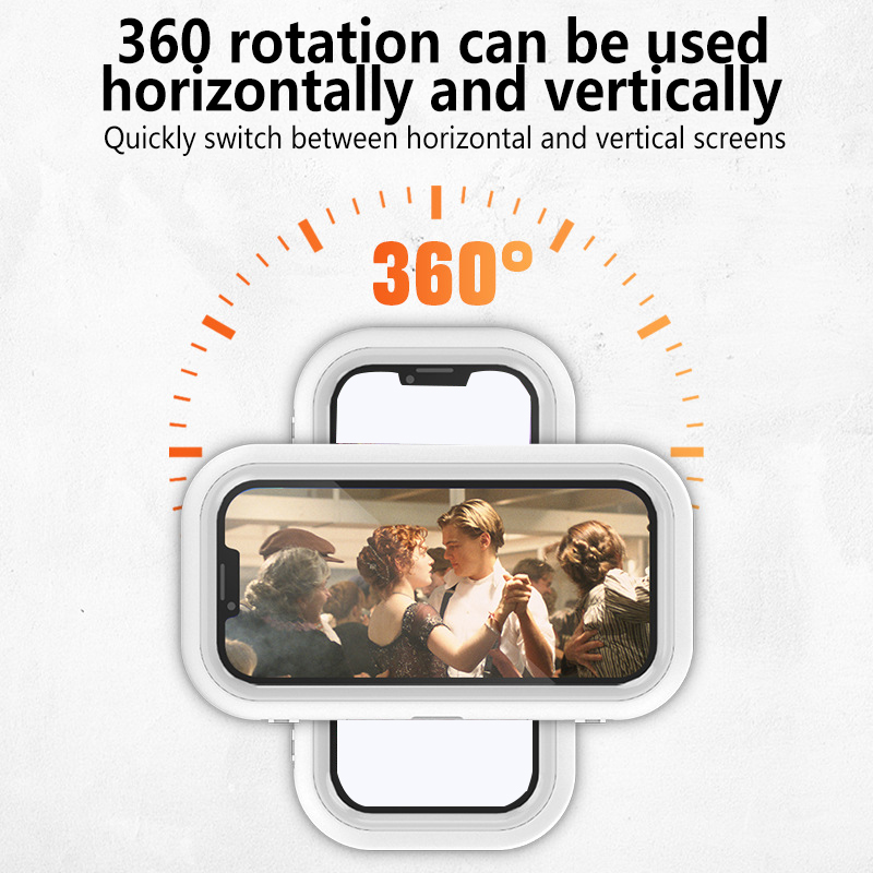 Bathroom Waterproof Foldable Rotating Adjustable Waterproof Phone Holder
