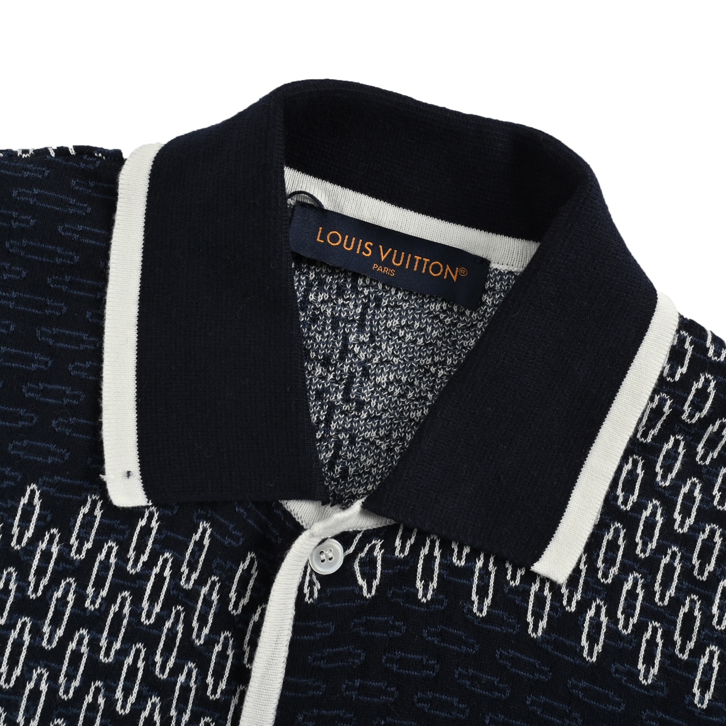 Louis Vuitton 25ss Checkerboard Knit Cardigan Short Sleeve