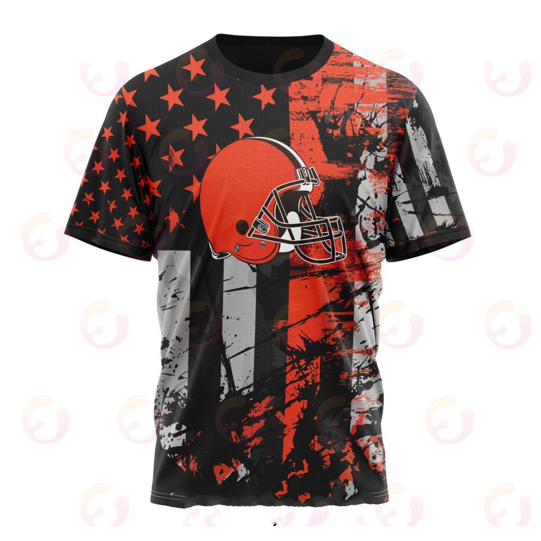 CLEVELAND BROWNS 3D HOODIE JERSEY FOR AMERICA