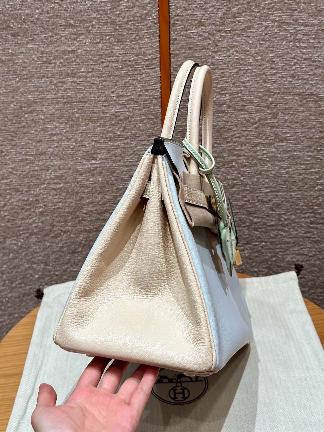 Hermes Birkin T0Blue Brumei2Nata Handbag (Handmade to Order)