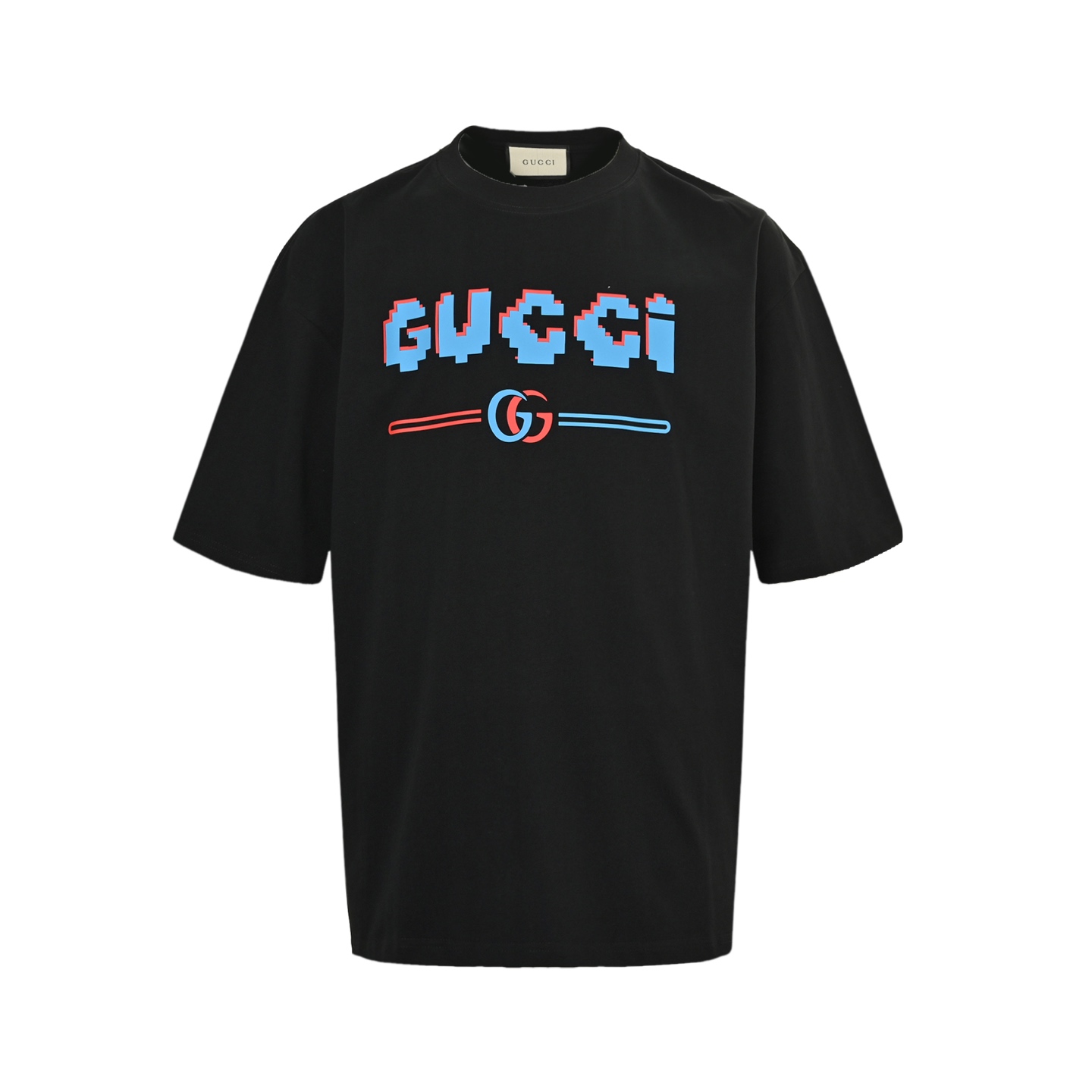 Gucci 25ss mosaic laminated lettering short sleeve