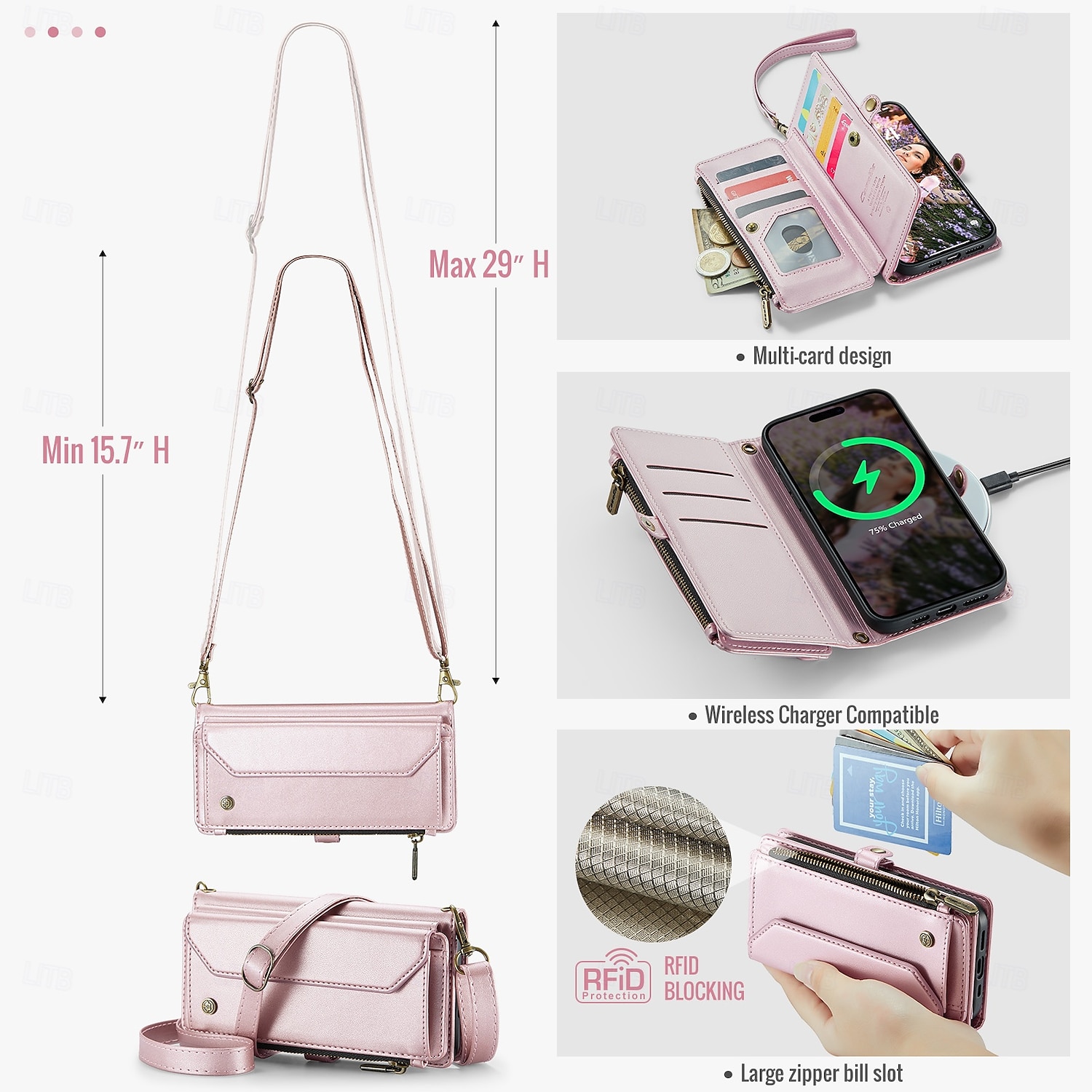 Wallet + Phone Case + Crossbody Bag — All in One!