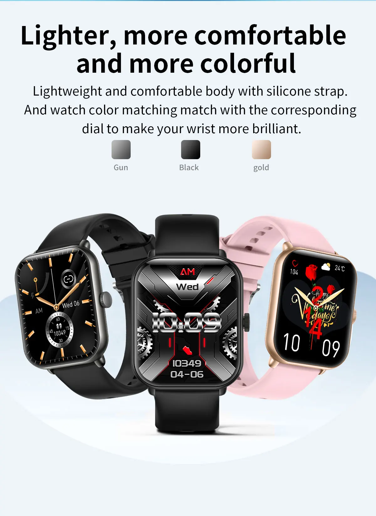 New Men's smartwatch HD Bluetooth Talk Temperature Monitor 1.96inch full screen Touch Multi-sport mode Women's Smartwatch + box