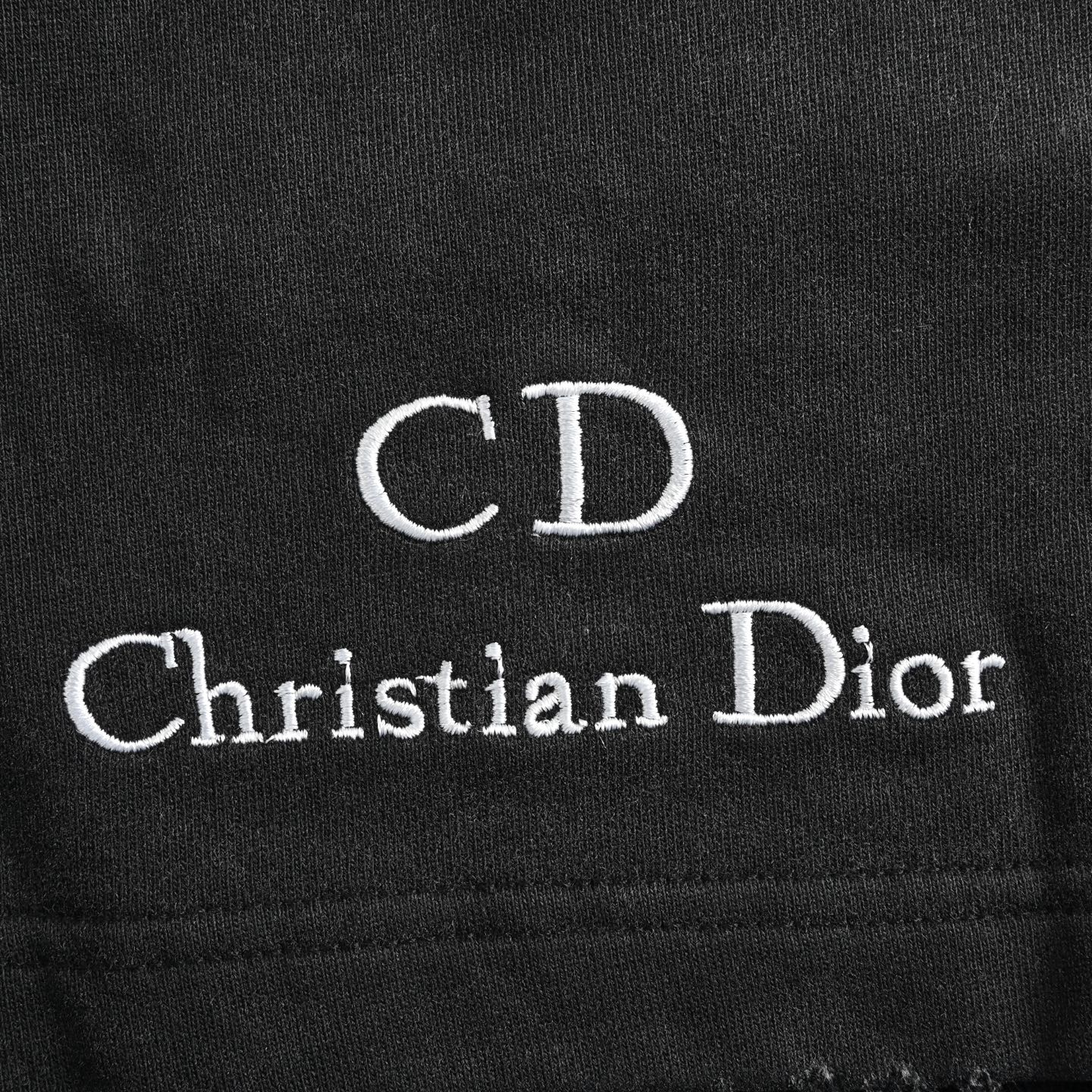 Dior 25ss lettering embroidered washed shorts