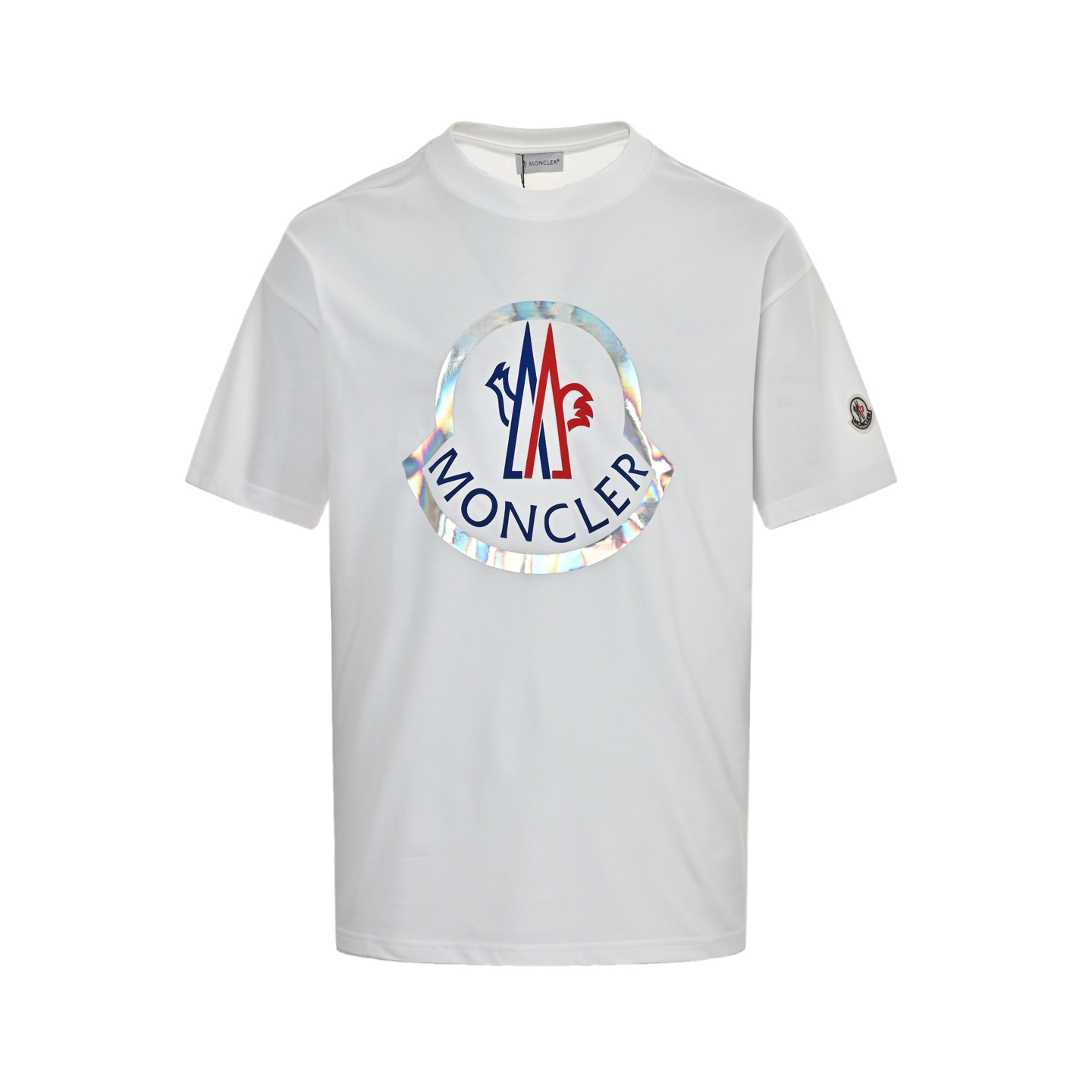 Moncler 25ss flocked logo laser printed short sleeves
